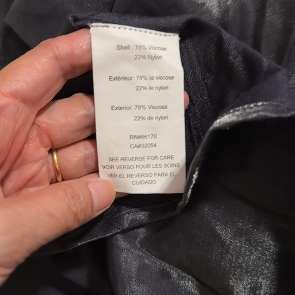 Anthropologie Samant Chauhan Utility Shirt Dress Metallic Slate Maxi Pocket-LP - Picture 11 of 12